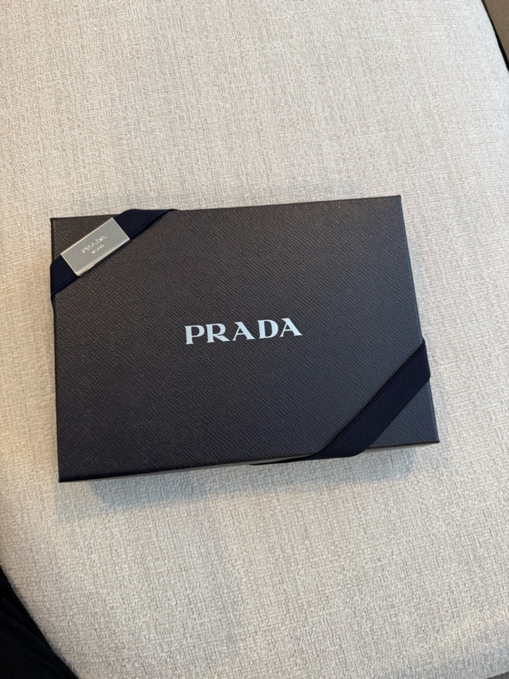 Prada Black Quilted Re-Nylon Clutch with Gold Chain - Picture 2 of 10
